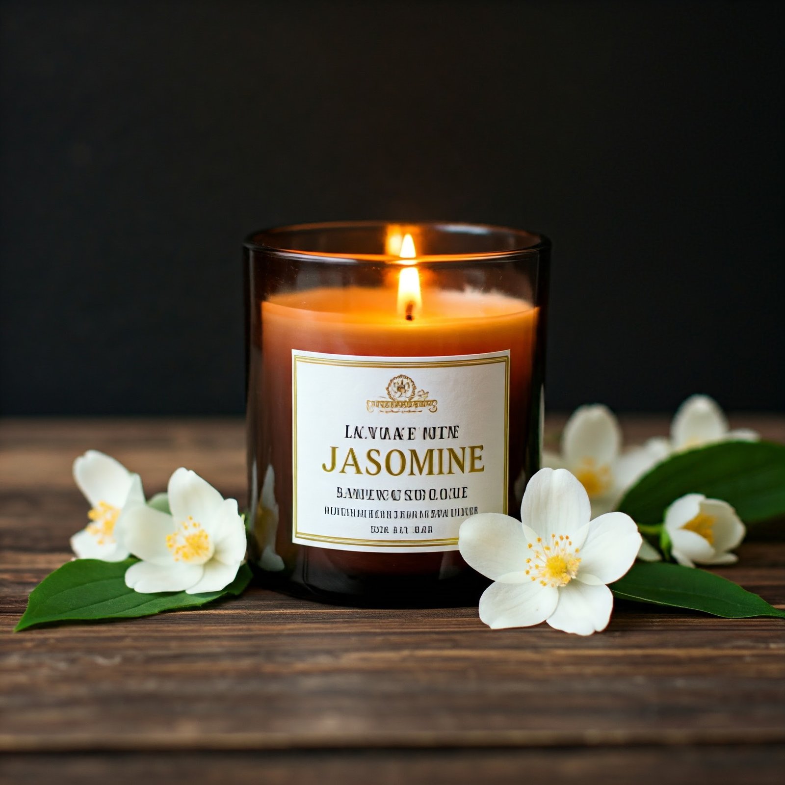 Jasmine floral fragrance candle