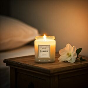 Jasmine floral fragrance candle