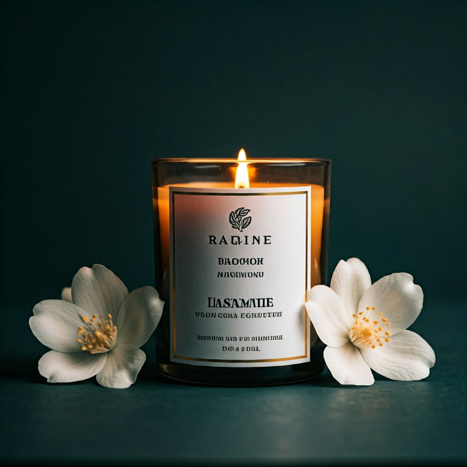 Jasmine floral fragrance candle