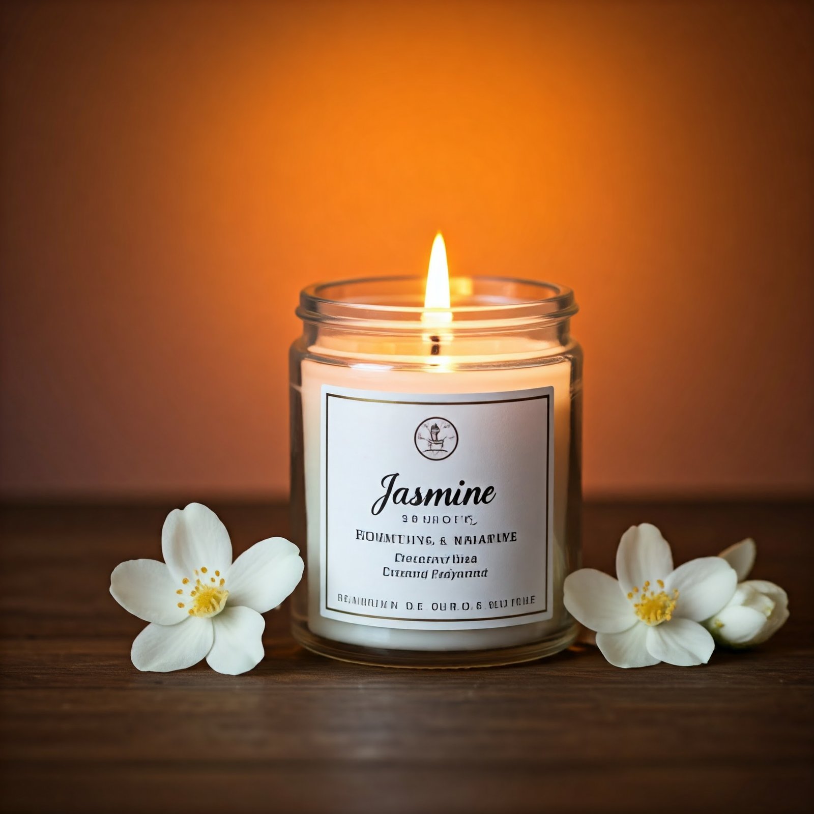 Jasmine floral fragrance candle