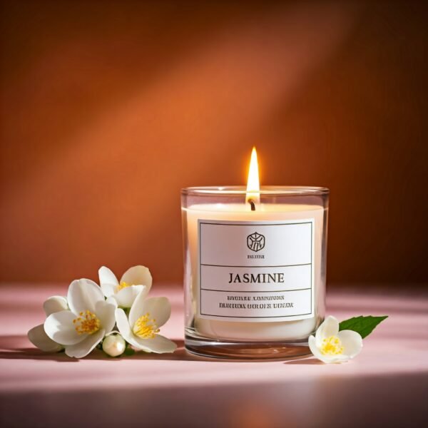 Jasmine floral fragrance candle