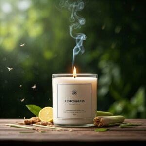 Lemongrass herbal fragrance candle