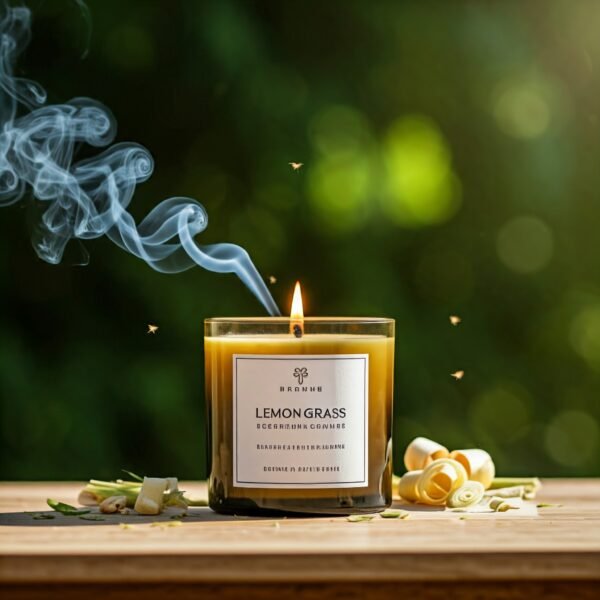 Lemongrass herbal fragrance candle