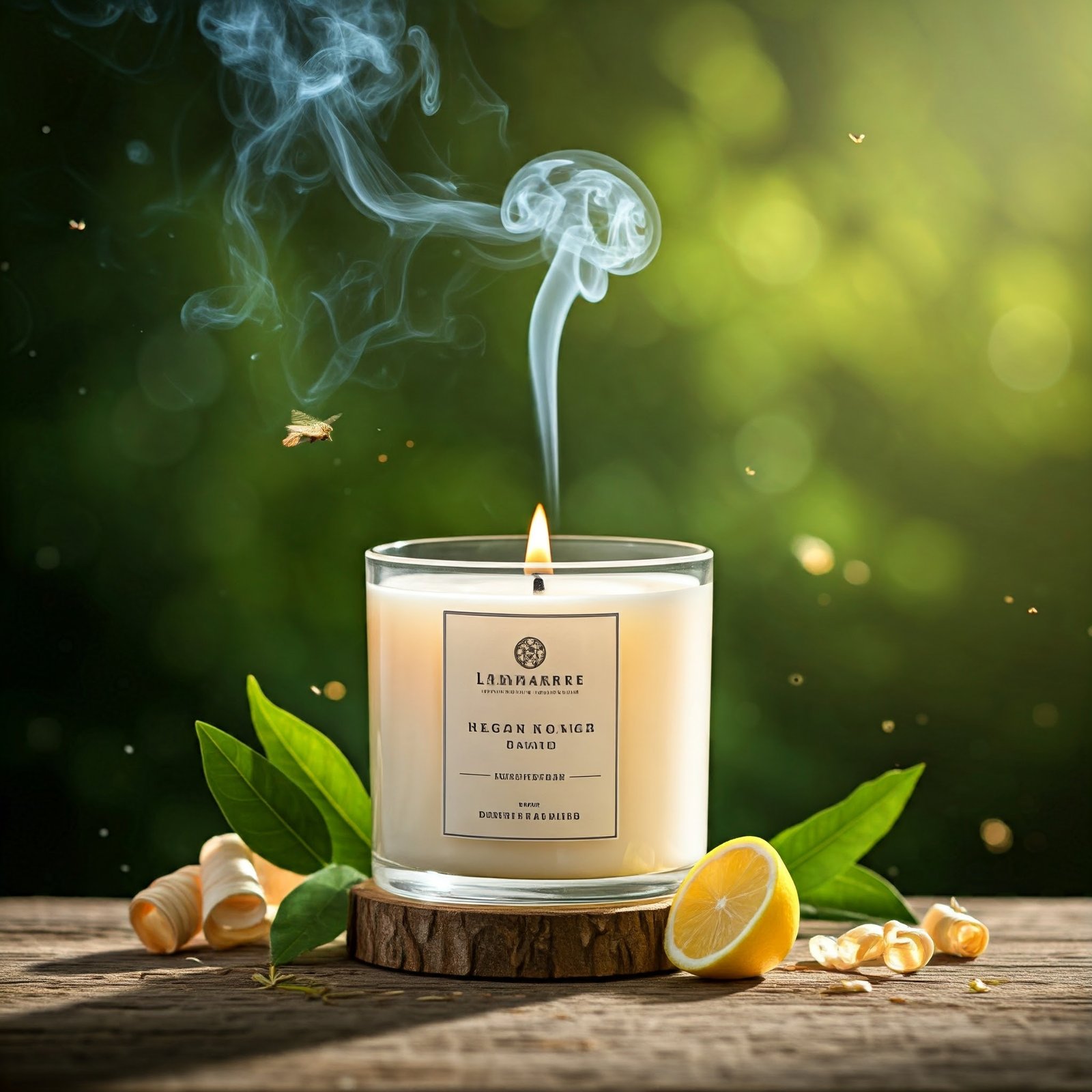 Lemongrass herbal fragrance candle