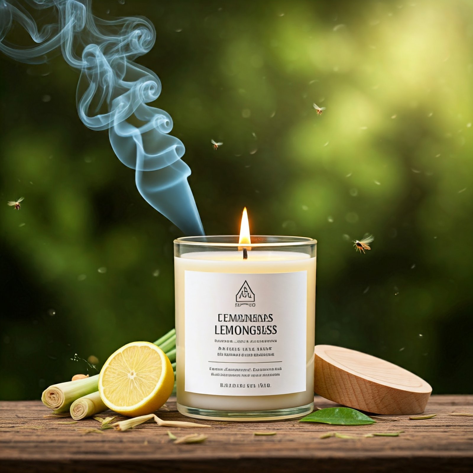 Lemongrass herbal fragrance candle