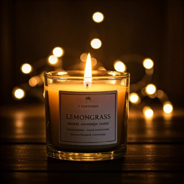 Lemongrass herbal fragrance candle