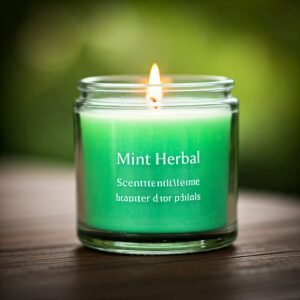 Mint herbal fragrance candle