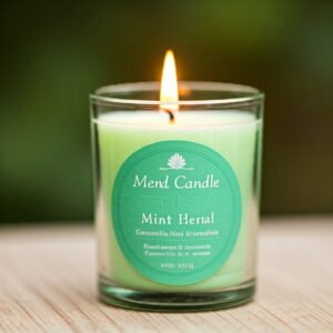 Mint herbal fragrance candle