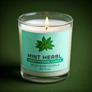 Mint herbal fragrance candle