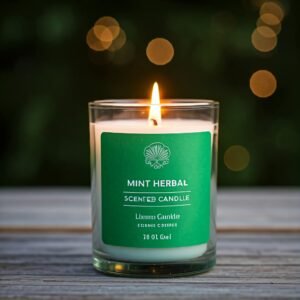 Mint herbal fragrance candle