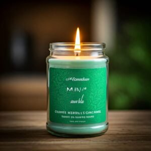 Mint herbal fragrance candle