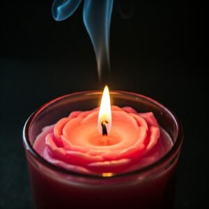 Rose floral fragrance candle