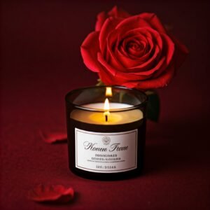 Rose floral fragrance candle