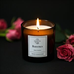 Rose floral fragrance candle