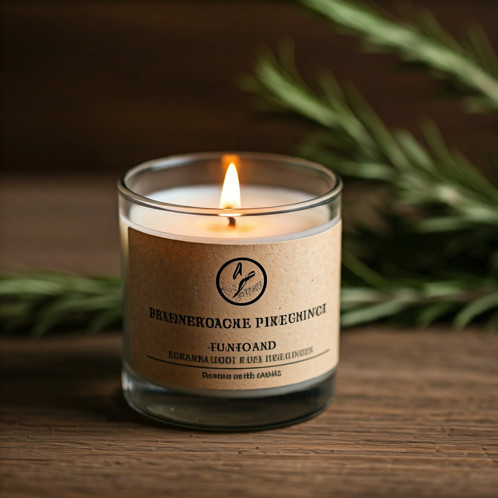 Rosemary herbal fragrance candle