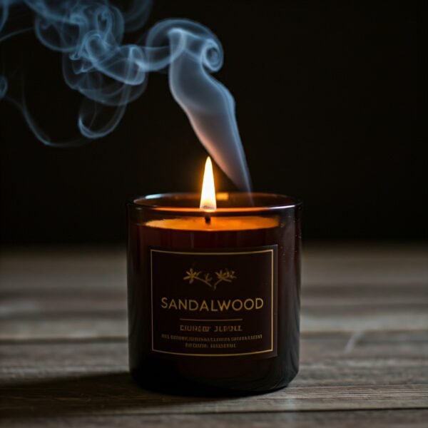 Sandalwood wood fragrance candle