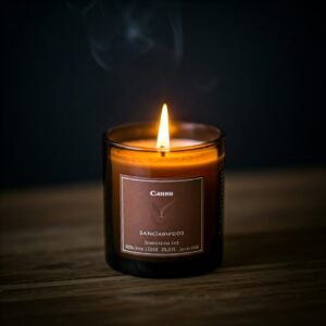 Sandalwood wood fragrance candle