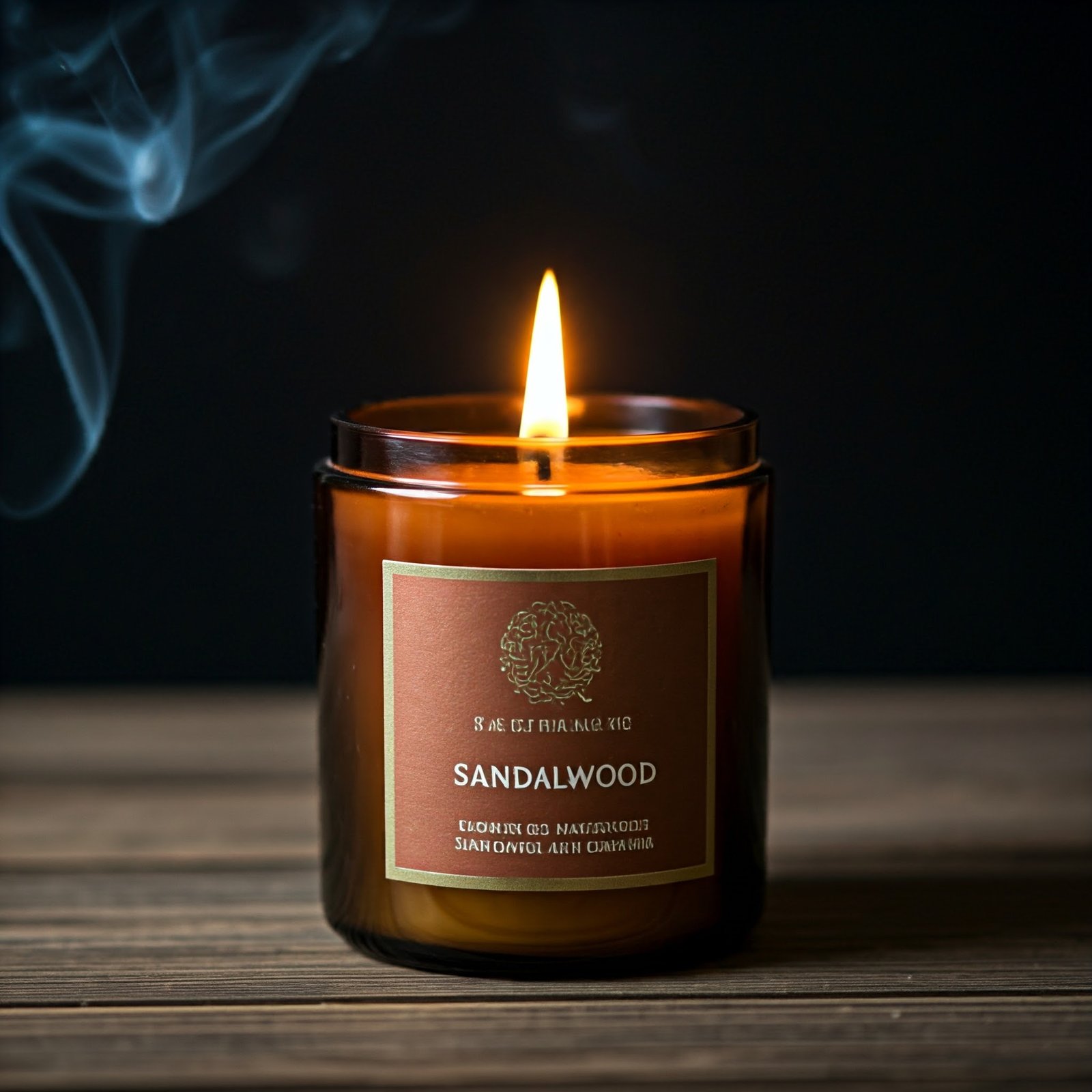 Sandalwood wood fragrance candle