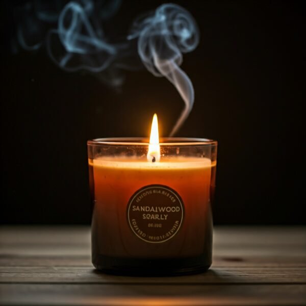 Sandalwood wood fragrance candle