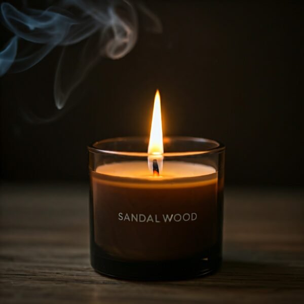 Sandalwood wood fragrance candle