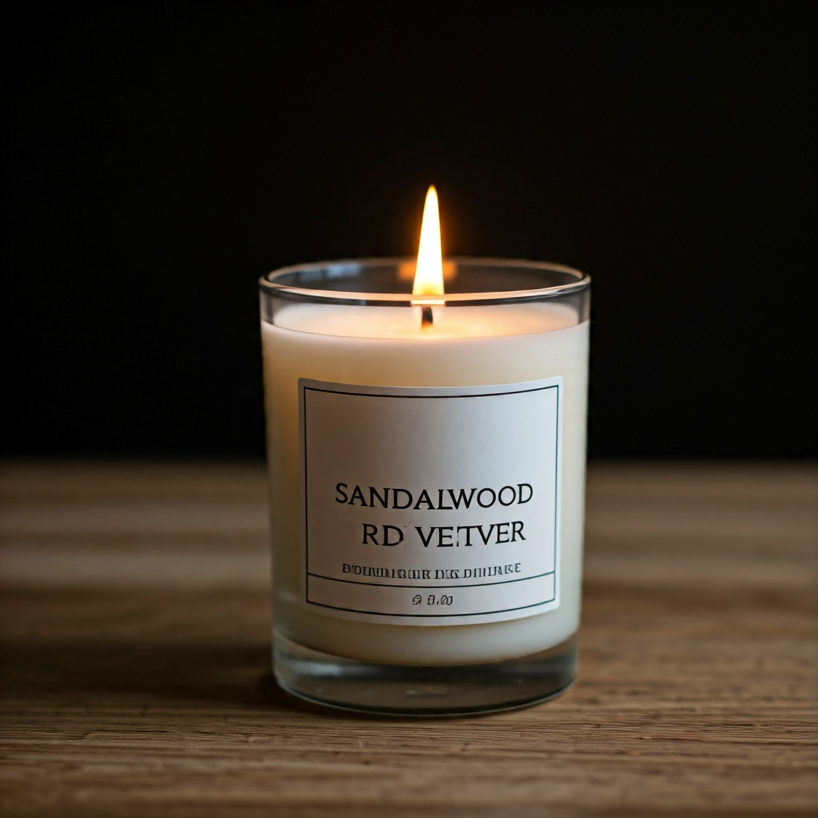 Vetiver wood fragrance candle