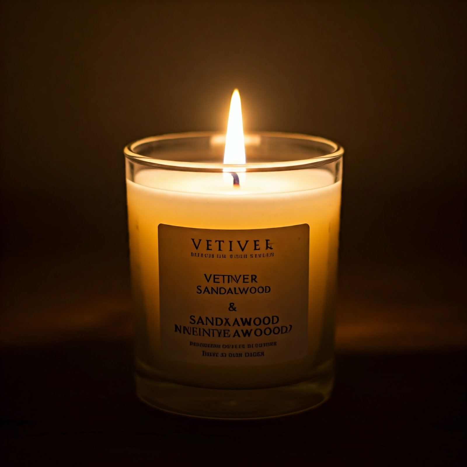 Vetiver wood fragrance candle