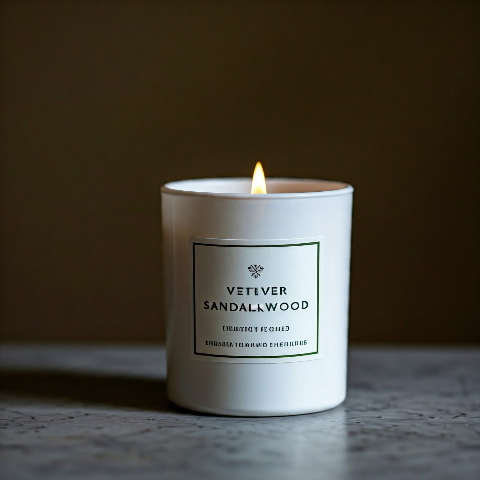 Vetiver wood fragrance candle