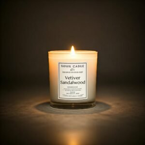 Vetiver wood fragrance candle