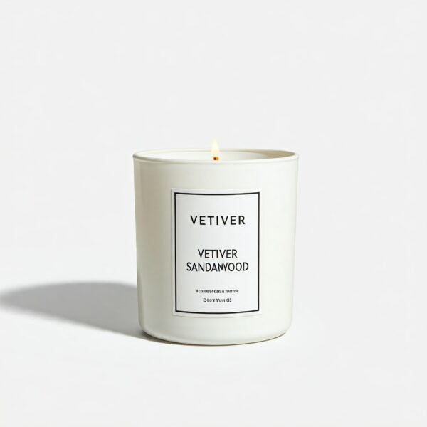 Vetiver wood fragrance candle