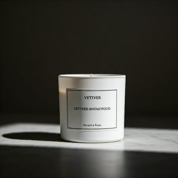 Vetiver wood fragrance candle