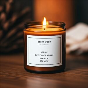 cedar wood scented candle