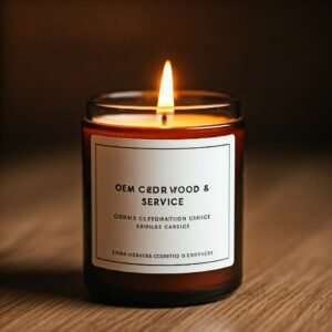 cedar wood scented candle