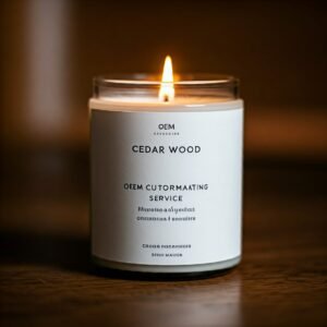 cedar wood scented candle