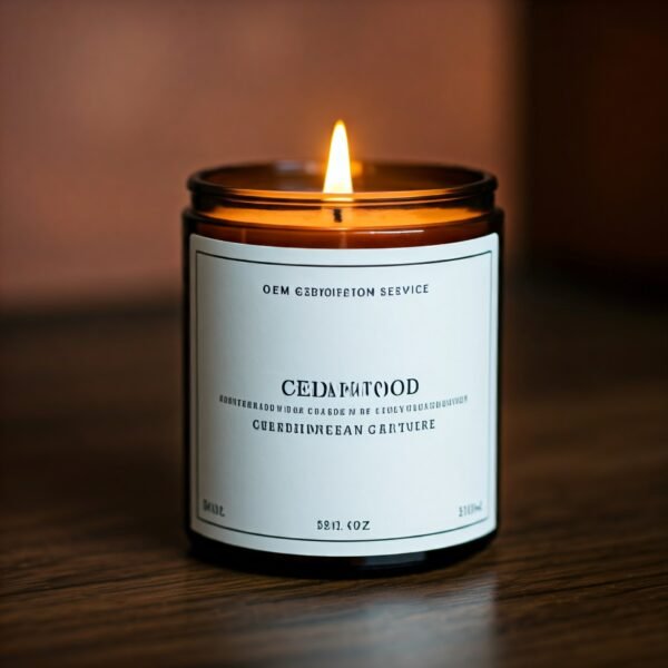 cedar wood scented candle