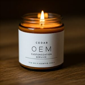 cedar wood scented candle