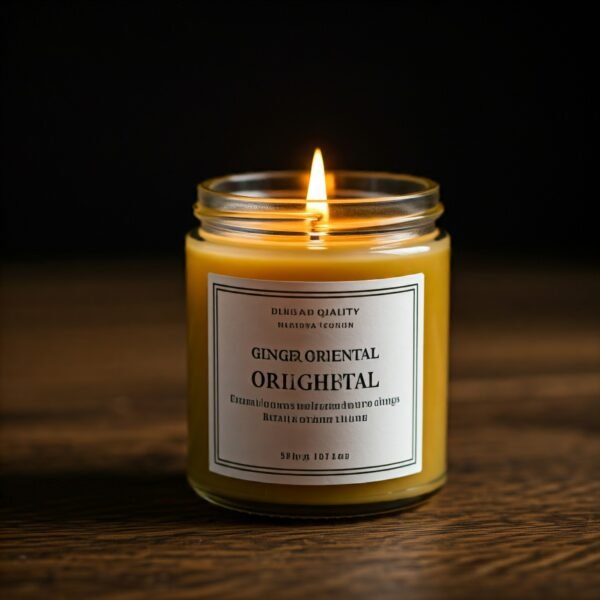 Ginger oriental beeswax fragrance candle