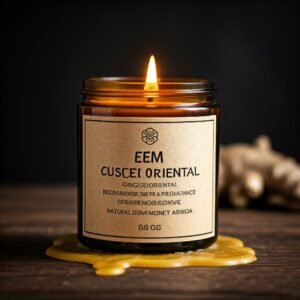 Ginger oriental beeswax fragrance candle