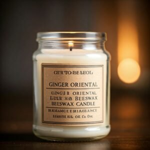 Ginger oriental beeswax fragrance candle