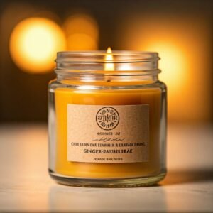 Ginger oriental beeswax fragrance candle