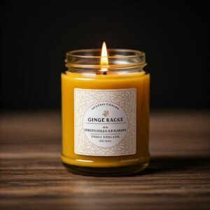 Ginger oriental beeswax fragrance candle